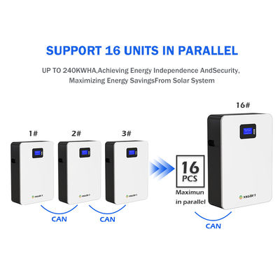 ASGOFT 6000 Czas cyklu 95% DOD domowy powerwall 51.2v100ah 5.12kwh lifepo4 bateria litowa