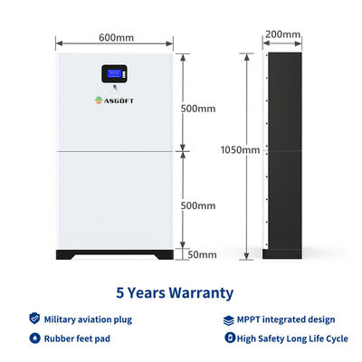 Cykl 8000 280ah Solar do układania w stosy 48v Lifepo4 Akumulator do przechowywania energii Powerwall do użytku domowego