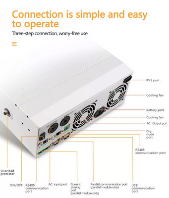 Hybrydowy inwerter solarny MPPT 5KW Off Grid 48V 80A Inteligentne sterowanie WiFi