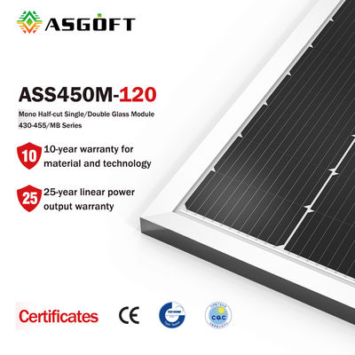 450W 550W 600W 700W Monokrystaliczny panel fotowoltaiczny z półogniwami słonecznymi ASGOFT