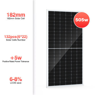 500W 182x182mm fotowoltaiczne monokrystaliczne panele fotowoltaiczne ogniwo 132szt