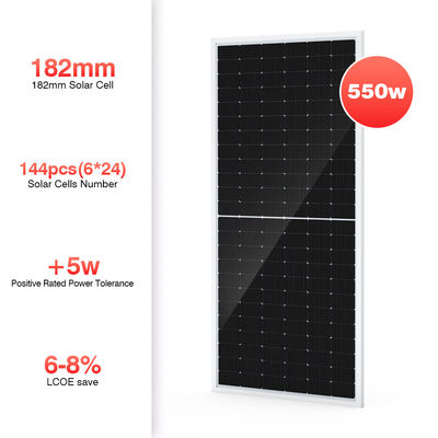 Przezroczysty 450w 500w 540w Mono dwustronny system paneli słonecznych do domu