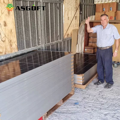 Przezroczysty 450w 500w 540w Mono dwustronny system paneli słonecznych do domu