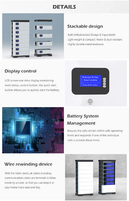 51,2 V ułożona bateria litowa Powerwall dla RV 20kwh 30kwh 100kwh