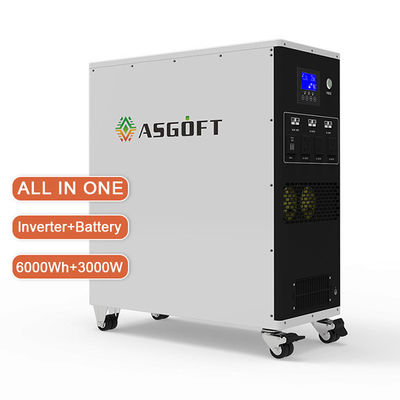 6kwh Akumulator litowo-jonowy All in One przenośna elektrownia Hybrid Inverter 3kw