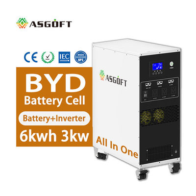 6KWH All in One przenośna elektrownia Lifepo4 off Grid 3kw Hybrydowy falownik