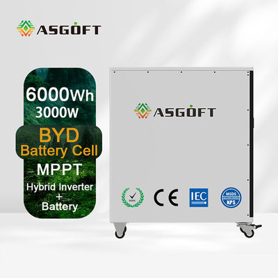 6KWH All in One przenośna elektrownia Lifepo4 off Grid 3kw Hybrydowy falownik