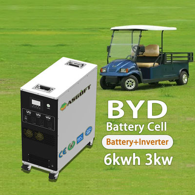All In One Battery Storage Energy 6Kwh Lifepo4 Battery Pack Inverter 3000W MPPT