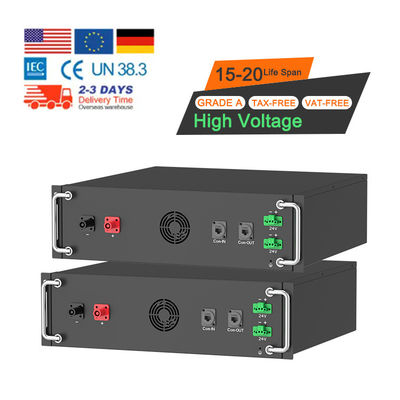 Wysokie napięcie 15kwh-750kwh Litowo-żelazny zestaw baterii Lifepo4 51.2v 100Ah