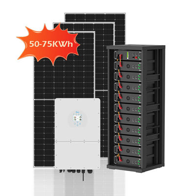 50kWh 75kWh Wysokonapięciowy hybrydowy system energii słonecznej 100kWh 300kwh 750kWh Akumulator w kabinie fotowoltaicznej