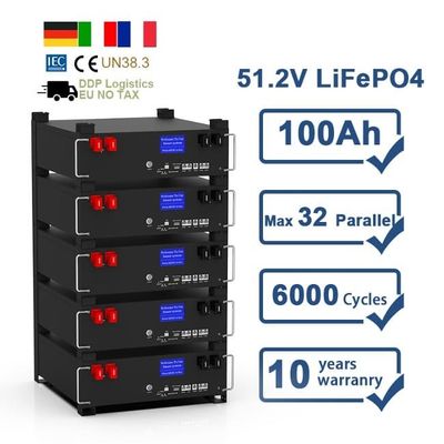 51.2V 100Ah BMS 5kw Diy LiFePO4 Akumulatory do przechowywania energii słonecznej
