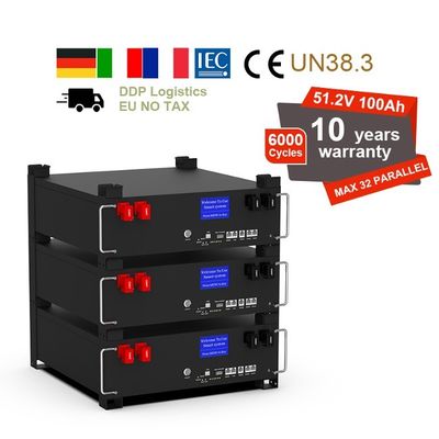 LiFePO4 Zestawione baterie litowe 51.2v 100Ah