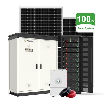 Kompletny hybrydowy system energii słonecznej o mocy 50 kW 100 kW z akumulatorem o mocy 100 kWh