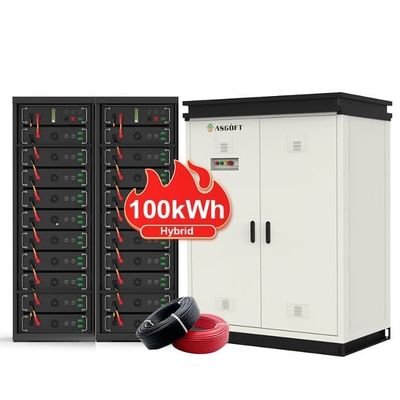 50KWH 100KWH Wyłączone z sieci wysokonapięciowe rozwiązanie przemysłowe do komercyjnego magazynowania energii